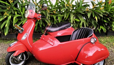 Riding from Indonesia to Thailand with a Vespa Sidecar